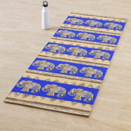 Eleganter Königsblau-Batik-Stammes- indische Yogamatte