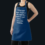 Eleganter, königsblauer individuelle Name Schürze<br><div class="desc">Eleganter königsblauer und weißer individuelle Name Textsatz Zitat Schürze. Geeignet für Köche,  Koch,  Keramik,  Keramiken,  Handwerk,  Arbeit,  Küche,  Backen,  Grillen,  Grill,  sowie Geschäfte und Geschäfte etc.</div>