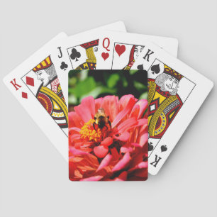 Eleganter Korallenblumenhonig Spielkarten