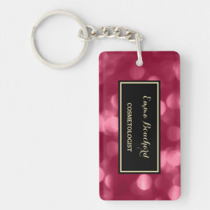 Eleganter Kosmetologe Glamour Pink Luxe Bokeh Schlüsselanhänger
