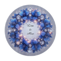 Eleganter Kranz mit blauen Blumen