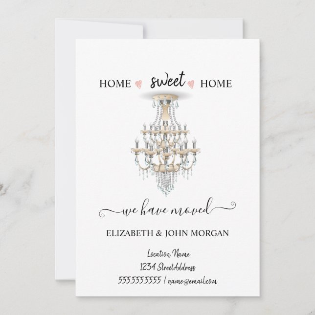 Eleganter Kronleuchter, den wir bewegt haben (Vorderseite)