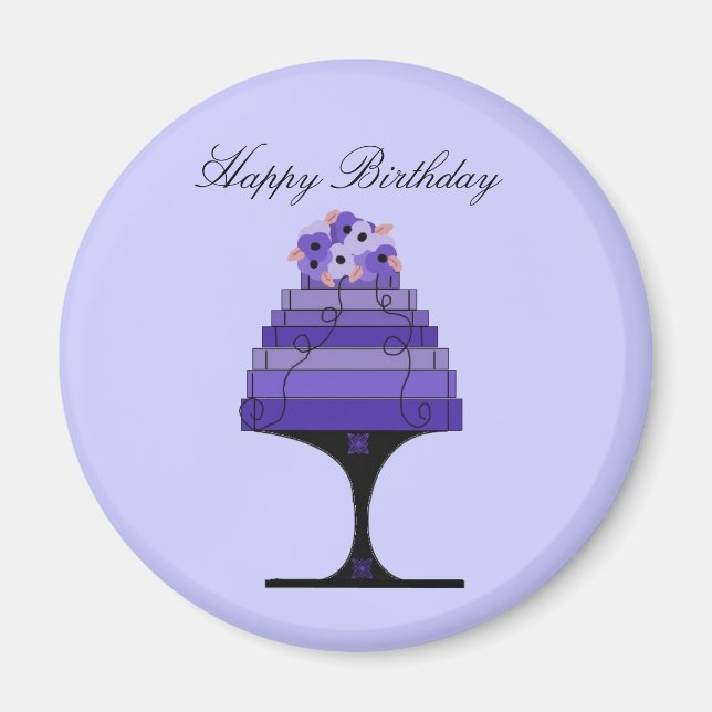 Eleganter Kuchen auf einem Kuchenständer Magnet (Vorne)