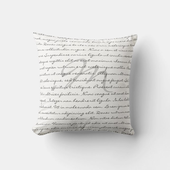 Eleganter kundenspezifischer Text Kissen (Vorderseite)