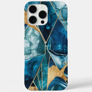 Eleganter Kupfer   Feminine Opulent Aquamarin Gold iPhone 16 Pro Max Hülle