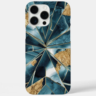 Eleganter Kupfer | Feminine Opulent Aquamarin Gold iPhone 16 Pro Max Hülle