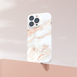 Eleganter Kupfer | Girly Rose Gold Marmor Case-Mate iPhone Hülle