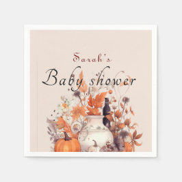 Eleganter Kürbisfall Baby-Dusche Serviette