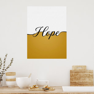 Eleganter kursiver Hoffnung Minimalistischer Wandd Poster