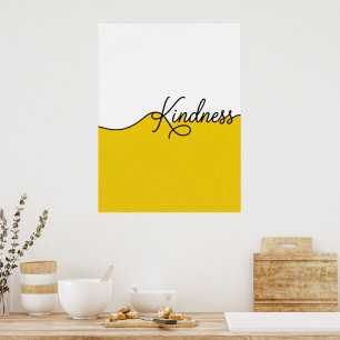 Eleganter kursiver Wanddruck 'Freundlichkeit' Poster