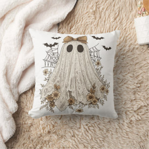 Eleganter Lace Ghost mit Bow Floral Ghost Kissen