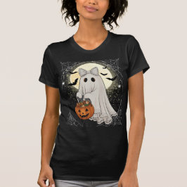 Eleganter Lace Trick-or-Leckerei Ghost T-Shirt