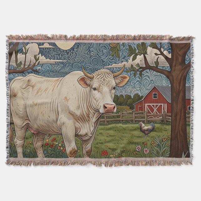 Eleganter ländlicher schicker bohoner Kuhhof Decke (Vorderseite)