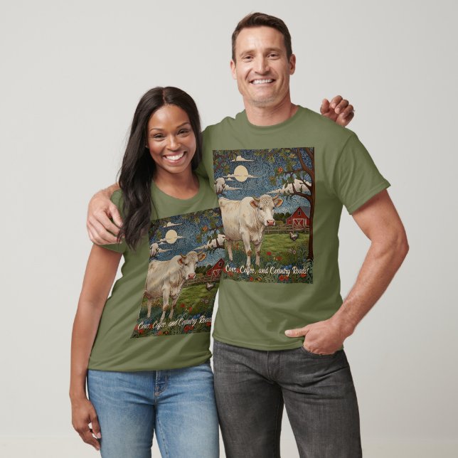 Eleganter ländlicher schicker bohoner Kuhhof T-Shirt (Unisex)