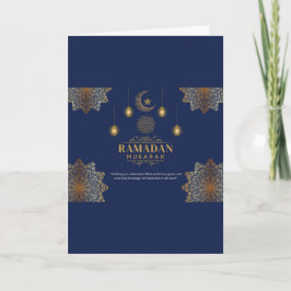 Eleganter Laternen-Schein Ramadan-Gruß Karte