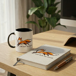 Eleganter Laufender Fuchs "Blick zurück. Sieh Wach Tasse