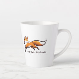 Eleganter Laufender Fuchs "Schaue zurück. Sieh Wac Milchtasse
