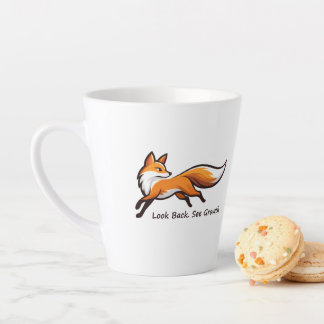 Eleganter Laufender Fuchs "Schaue zurück. Sieh Wac Milchtasse