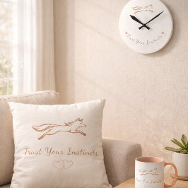 Eleganter Laufender Fuchs "Vertraue Deinen Instink Kissen