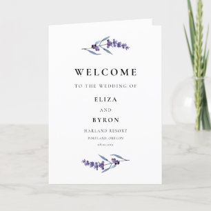 Eleganter Lavendel Hochzeit geklappt Programm