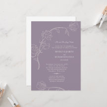 Eleganter Lavendel und handGezeichnet Blumen 2 Ort
