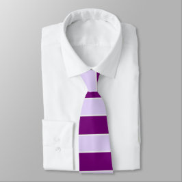 Eleganter Lavendel und Lila horizontale Streifen Krawatte