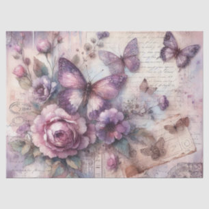 Eleganter Lavendel Vintage Entdeckungsreise Seidenpapier