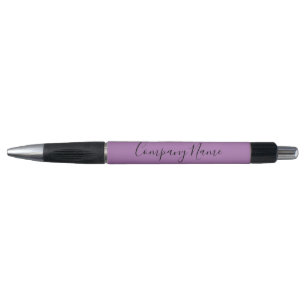 Eleganter Lavender Black Script Name Kugelschreiber