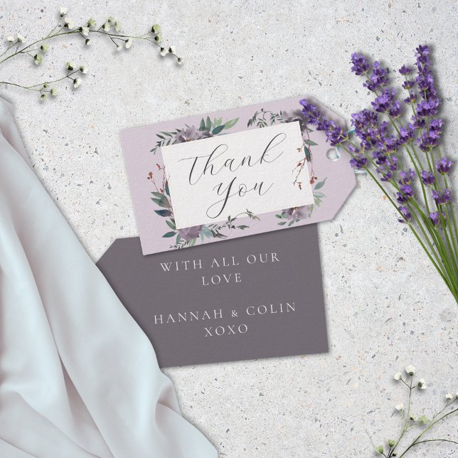 Eleganter Lavender Lila Botanischer Garten Geschenkanhänger (Von Creator hochgeladen)