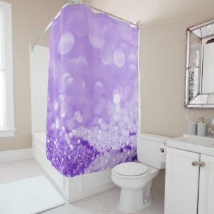 ELEGANTER LAVENDER LILA GEMUSTERTER SHOWCURTAIN DUSCHVORHANG
