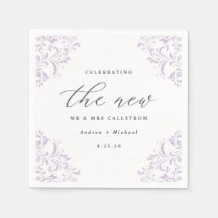 Eleganter Lavender Vintag Classic Wedding Napkins Serviette
