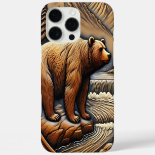 Eleganter Lederseher am Fluss iPhone 16 Pro Max Hülle