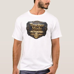 Eleganter LEHRERMODUS AKTIVIERT MANN Designer T-Shirt