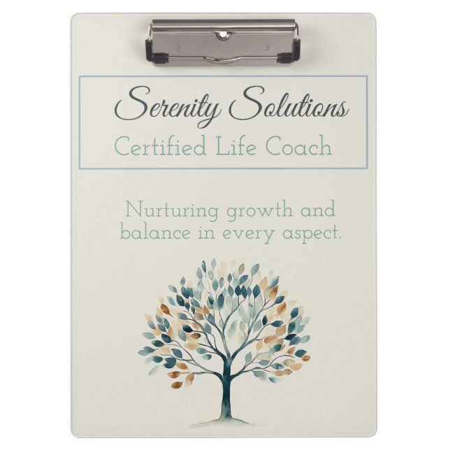 Eleganter Life Coach Klemmbrett (Vorderseite)
