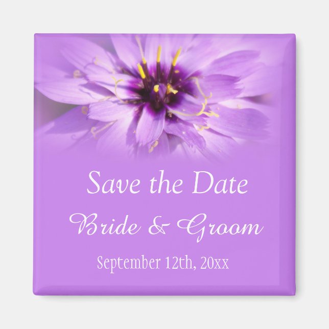 Eleganter, lila Abend Save the Date Magnet (Vorne)