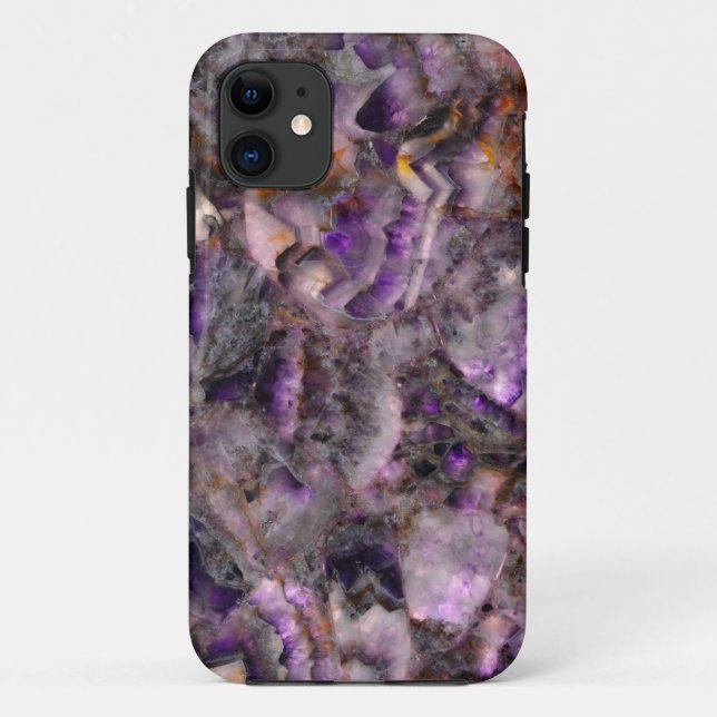 Eleganter lila Amethystquartz-Marmorgranit Case-Mate iPhone Hülle (Rückseite)