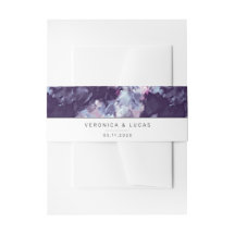 Eleganter Lila Brush Stroke Wedding