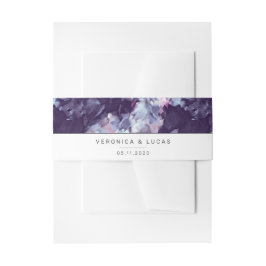 Eleganter Lila Brush Stroke Wedding Einladungsbanderole