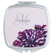 Eleganter lila Dahlia-Blume-Monogramm-individuelle