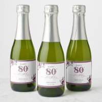 Eleganter Lila Flor 80. Geburtstag