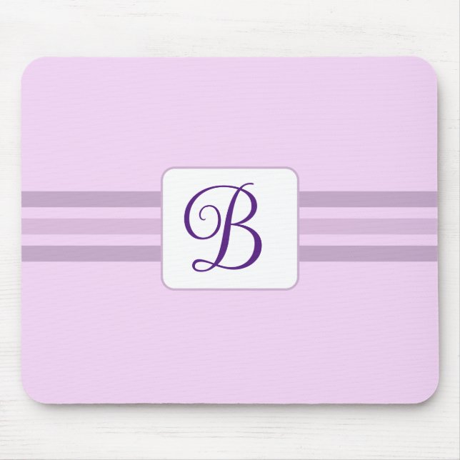 Eleganter Lila gestreifter Extravaganter Anfang Mousepad (Vorne)