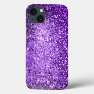 Eleganter Lila Glitzer & Diamonds Case-Mate iPhone Hülle