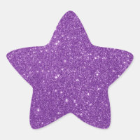 Eleganter Lila Glitzer-Star-Aufkleber