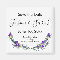 Eleganter lila Lavateur SAVE THE DATE