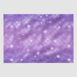 Eleganter Lila Mermaid-Scales Metallic-Glitzer Seidenpapier