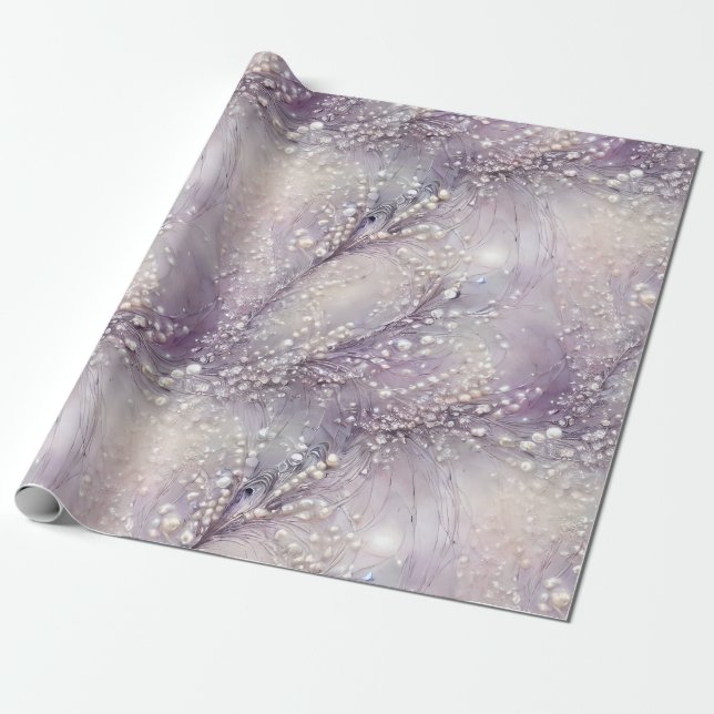 Eleganter Lila Perlmuttwein Geschenkpapier (Ungerollt)