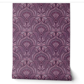 Eleganter lila rosa Art Deco Peel und Stick Wallpa Tapete