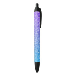 Eleganter Lila und blauer Glitzer Kugelschreiber