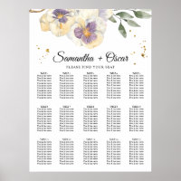 Eleganter Lila- und Pansy-Aquarell
