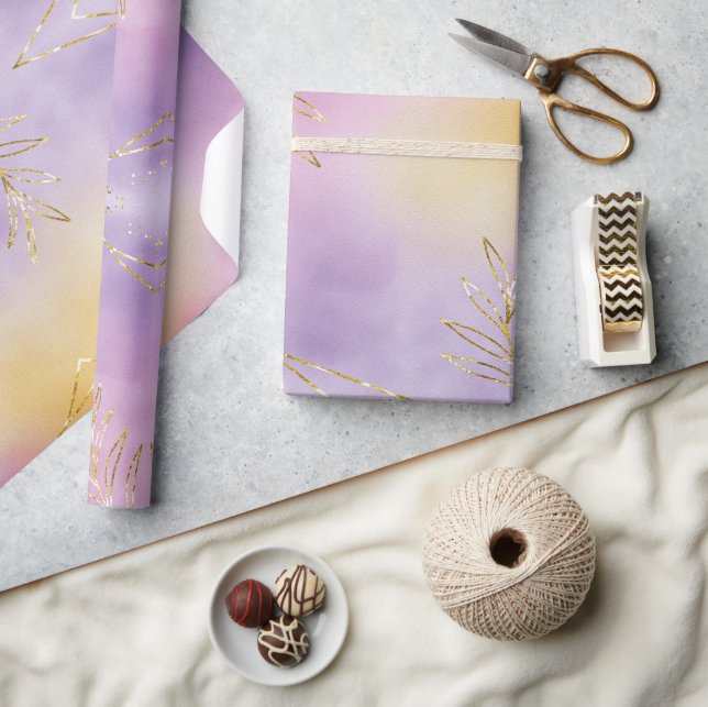 Eleganter Lila Urlaub Snowflakes Stars Weihnachten Geschenkpapier (Kunsthandwerk)